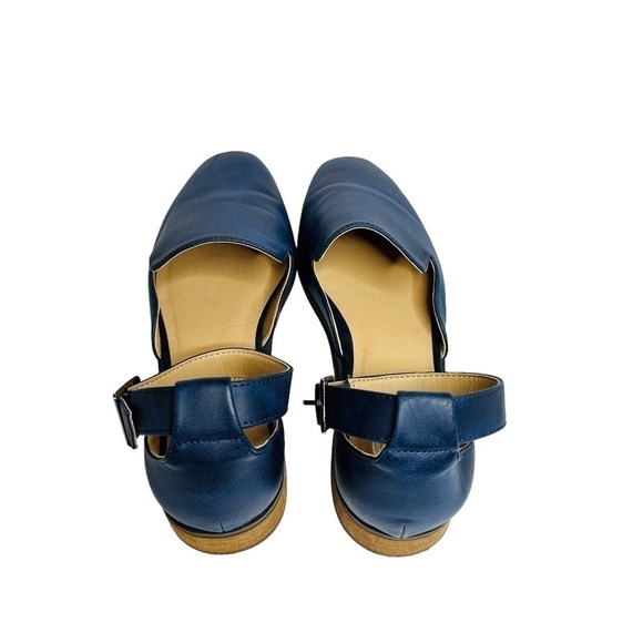 Journee Collection Loretta Sandals Navy Blue Faux Leather‎ Women's Size 11 - Picture 5 of 9